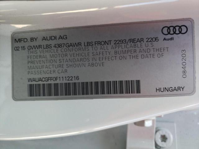 2015 AUDI A3 PREMIUM WAUACGFF0F1112216