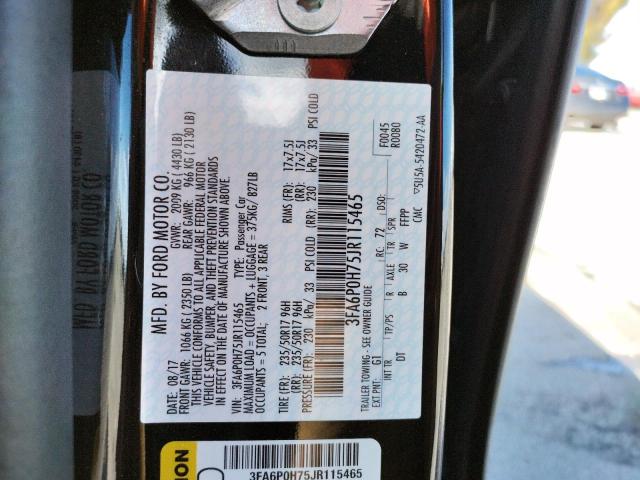2018 FORD FUSION SE 3FA6P0H75JR115465