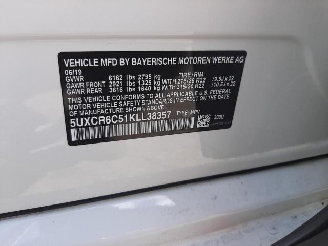 2019 BMW X5 XDRIVE4 5UXCR6C51KLL38357