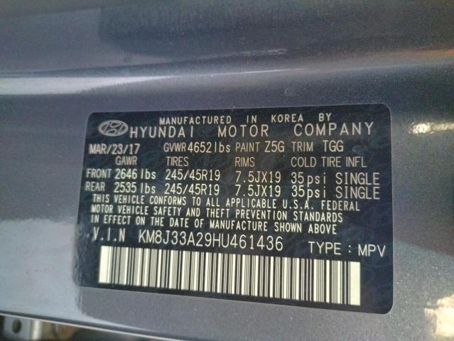 2017 HYUNDAI TUCSON LIM KM8J33A29HU461436