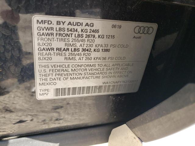 2019 AUDI Q5 PRESTIG WA1CNAFY7K2130912