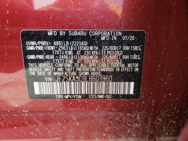 2020 SUBARU FORESTER P JF2SKAJC9LH603960