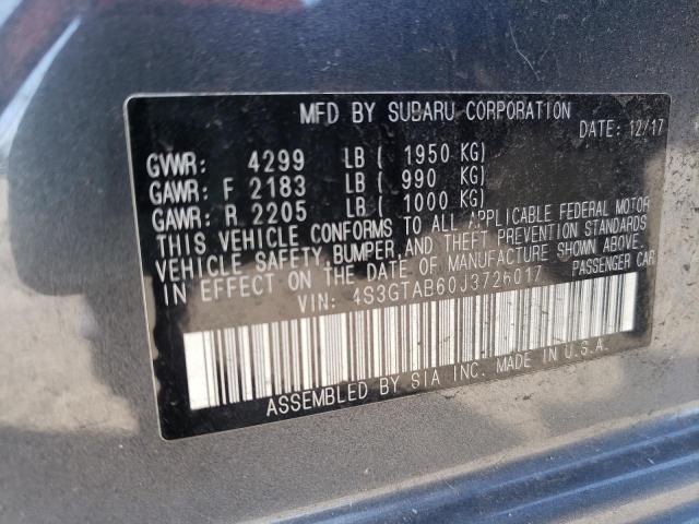2018 SUBARU IMPREZA PR 4S3GTAB60J3726017