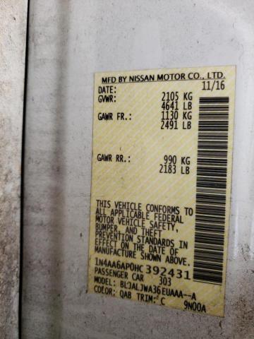 2017 NISSAN MAXIMA 3.5 1N4AA6AP0HC392431