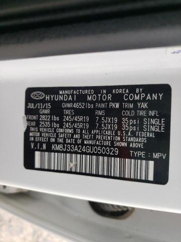 2016 HYUNDAI TUCSON LIM KM8J33A24GU050329