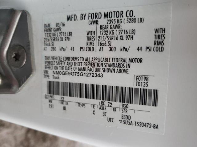 2016 FORD TRANSIT CO NM0GE9G75G1272343