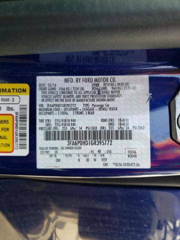 2016 FORD FUSION SE 3FA6P0HD1GR395772