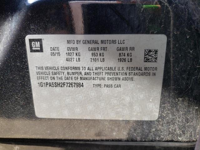 2015 CHEVROLET CRUZE LS 1G1PA5SH2F7267984