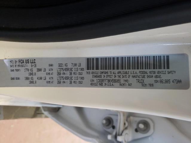 2019 RAM 1500 BIG H 1C6SRFFT8KN586091