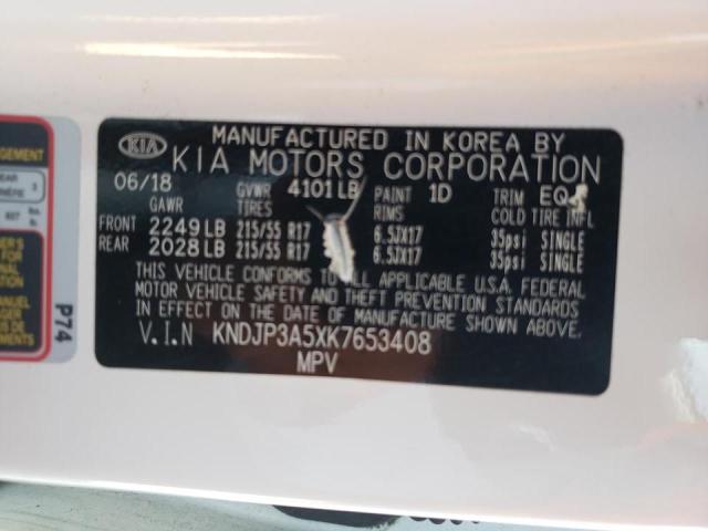 2019 KIA SOUL + KNDJP3A5XK7653408