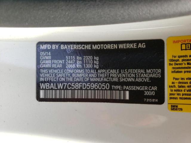 2015 BMW 640 I WBALW7C58FD596050