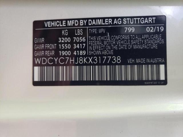 2019 MERCEDES-BENZ G 63 AMG WDCYC7HJ8KX317738
