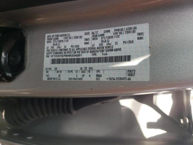 2017 FORD F150 SUPER 1FTEW1EP8HKE04261