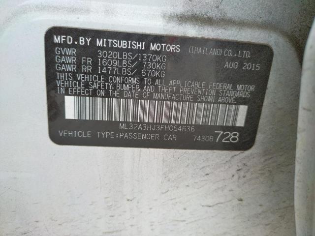 2015 MITSUBISHI MIRAGE DE ML32A3HJ3FH054636