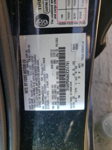 3FAHP0HA6CR351761 Ford Fusion Se 2012. Фото: 9