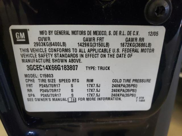 3GCEC14X66G183807 Chevrolet Silverado 2006. Фото: 9