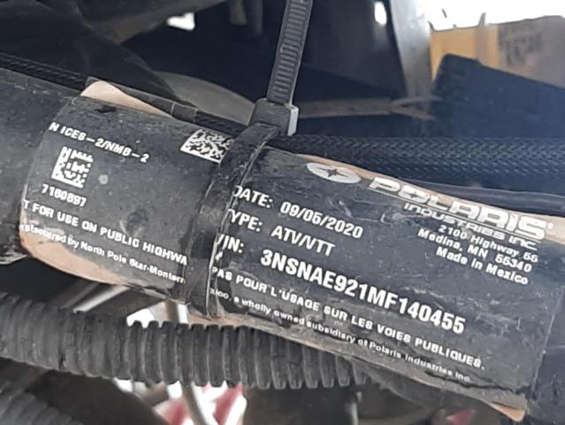 2021 POLARIS RZR XP TUR 3NSNAE921MF140455