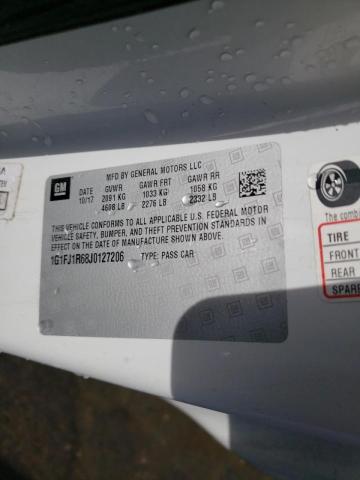 2018 CHEVROLET CAMARO ZL1 1G1FJ1R68J0127206