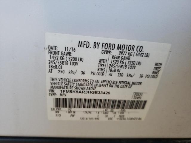 2017 FORD EXPLORER P 1FM5K8AR3HGB33426