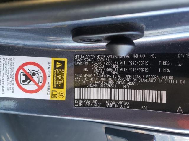 2015 TOYOTA HIGHLANDER 5TDDKRFH8FS126514