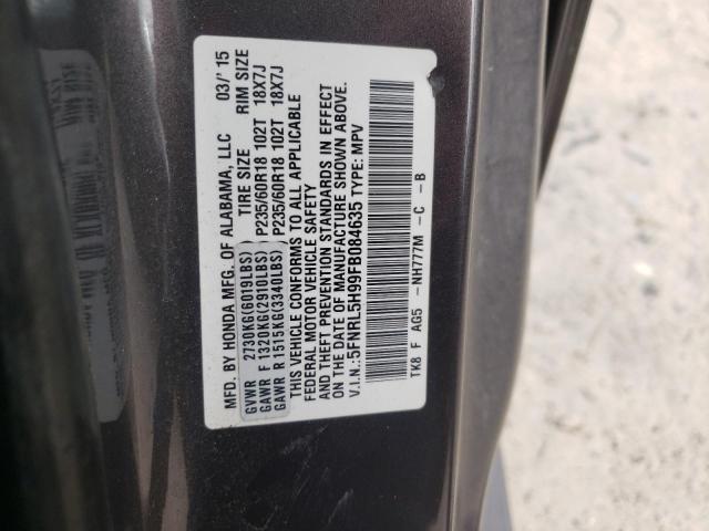 2015 HONDA ODYSSEY TO 5FNRL5H99FB084635