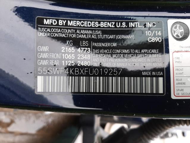 2015 MERCEDES-BENZ C 300 4MAT 55SWF4KBXFU019257