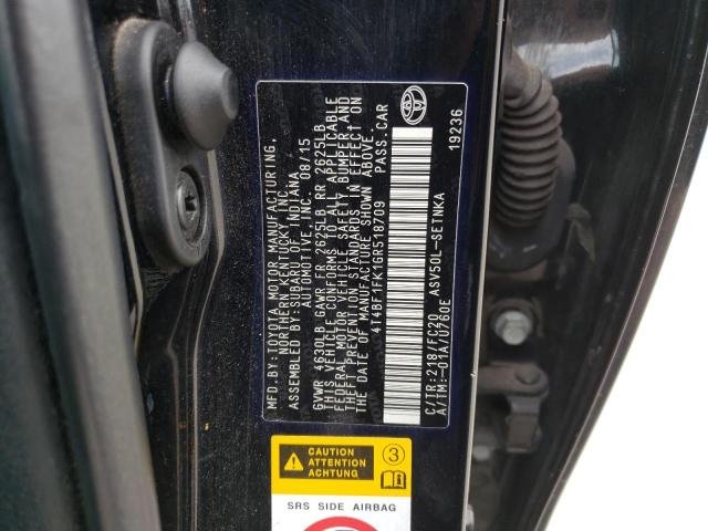 2016 TOYOTA CAMRY LE 4T4BF1FK1GR518709
