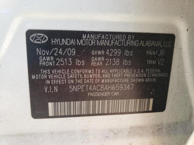 5NPET4AC8AH659347 Hyundai Sonata Gls 2010. Фото: 9