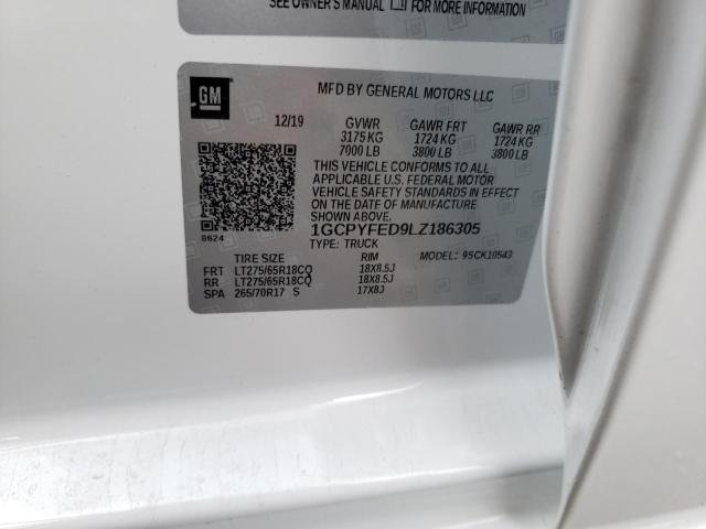 1GCPYFED9LZ186305 Chevrolet Silverado 2020. Фото: 9