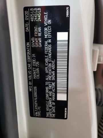 2020 VOLVO S60 T5 MOM 7JR102FK1LG060326