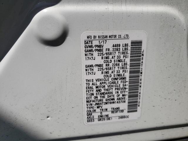 2017 NISSAN ROGUE S JN8AT2MT6HW143706