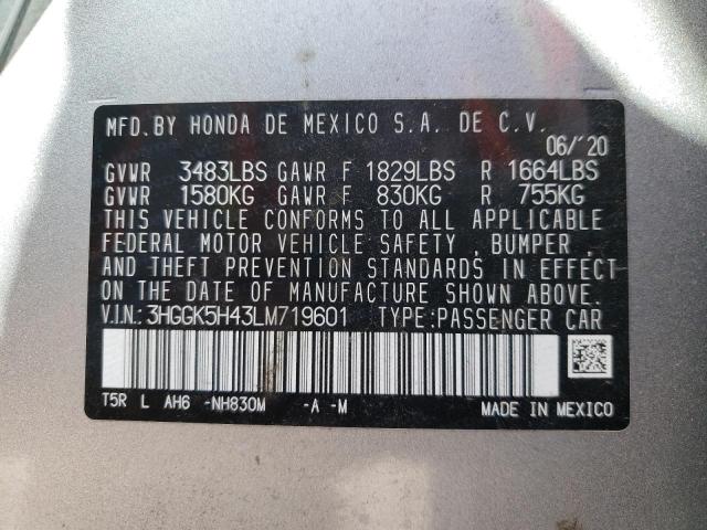 2020 HONDA FIT LX - 3HGGK5H43LM719601