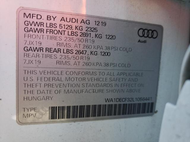 2020 AUDI Q3 PREMIUM WA1DECF32L1056441