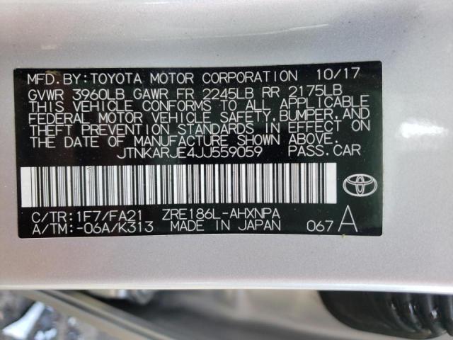 2018 TOYOTA COROLLA IM JTNKARJE4JJ559059