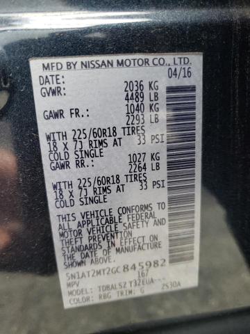 2016 NISSAN ROGUE S 5N1AT2MT2GC845982