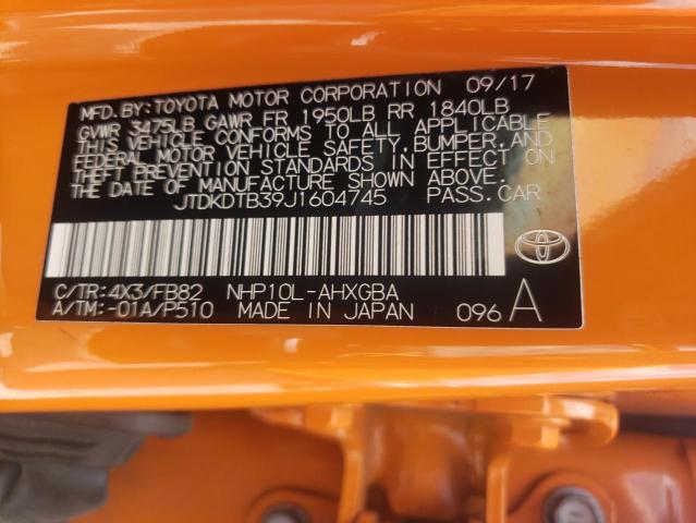 2018 TOYOTA PRIUS C JTDKDTB39J1604745