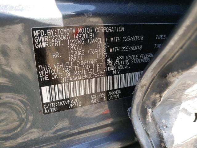 2021 TOYOTA VENZA LE/X JTEAAAAH5MJ026472