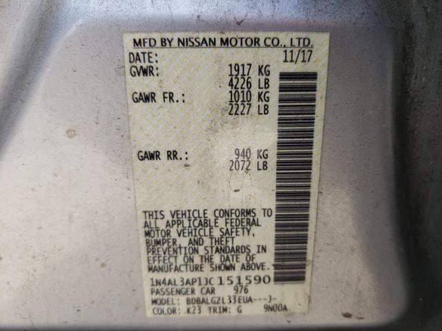 2018 NISSAN ALTIMA 2.5 1N4AL3AP1JC151590
