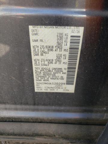 2016 NISSAN MURANO S 5N1AZ2MH1GN120209