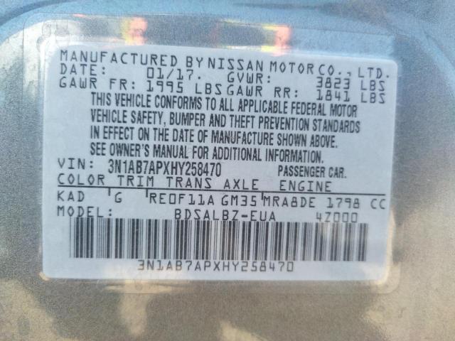 2017 NISSAN SENTRA S 3N1AB7APXHY258470