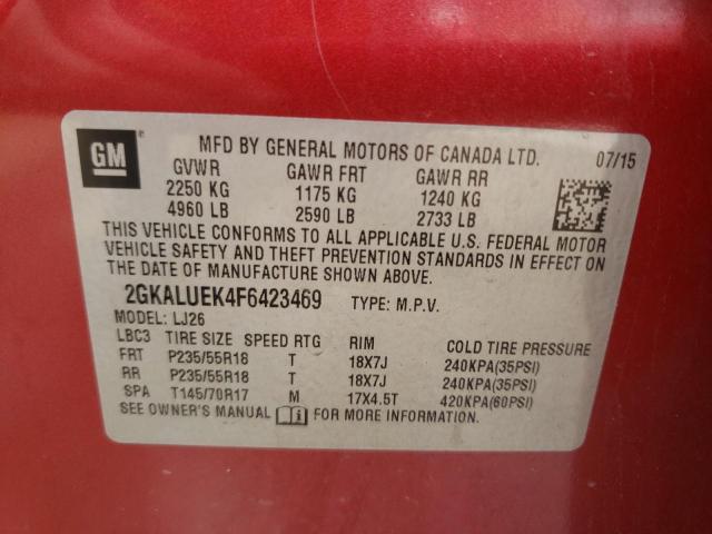 2015 GMC TERRAIN DE 2GKALUEK4F6423469