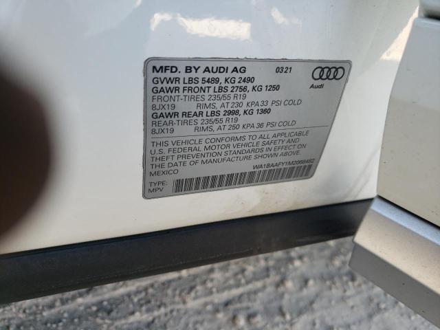 2021 AUDI Q5 PREMIUM WA1BAAFY1M2068482