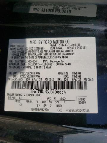 2018 FORD MUSTANG 1FATP8UH5J5156634