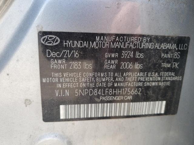 2017 HYUNDAI ELANTRA SE 5NPD84LF8HH175662