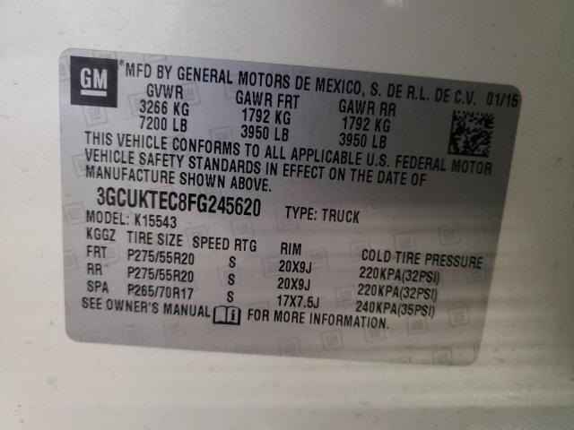 3GCUKTEC8FG245620 Chevrolet Silverado 2015. Фото: 9