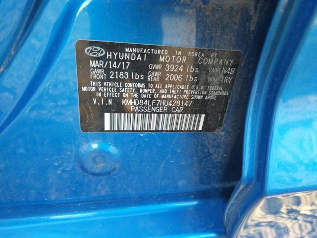 2017 HYUNDAI ELANTRA SE KMHD84LF7HU428147