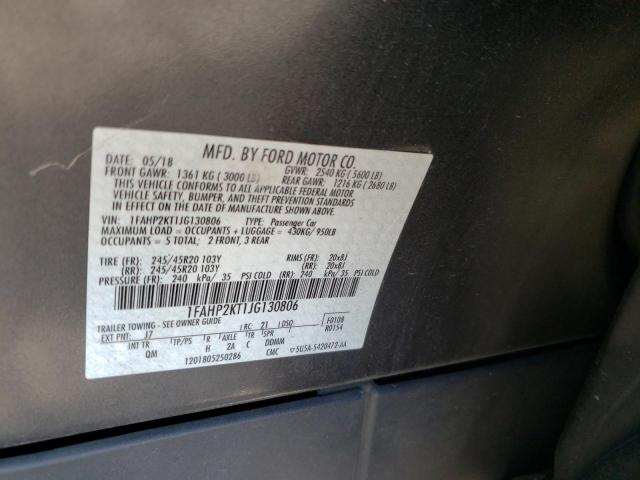 2018 FORD TAURUS SHO 1FAHP2KT1JG130806