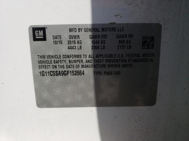 2016 CHEVROLET MALIBU LIM 1G11C5SA9GF152664