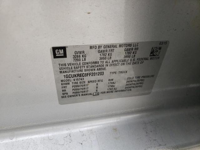 2015 CHEVROLET SILVERADO 1GCUKREC8FF201203