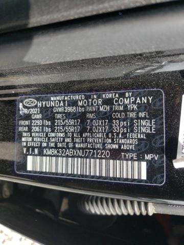 2022 HYUNDAI KONA SEL KM8K32ABXNU771220